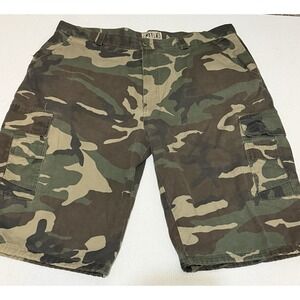 BTL Woodland Camouflage Cargo Shorts Size 42 Baggy Rap Lil Wayne Weezy F